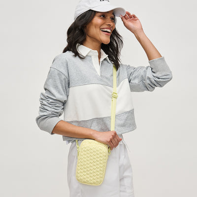 Woman wearing Butter Sol and Selene Divide & Conquer - Woven Neoprene Crossbody 841764108720 View 2 | Butter