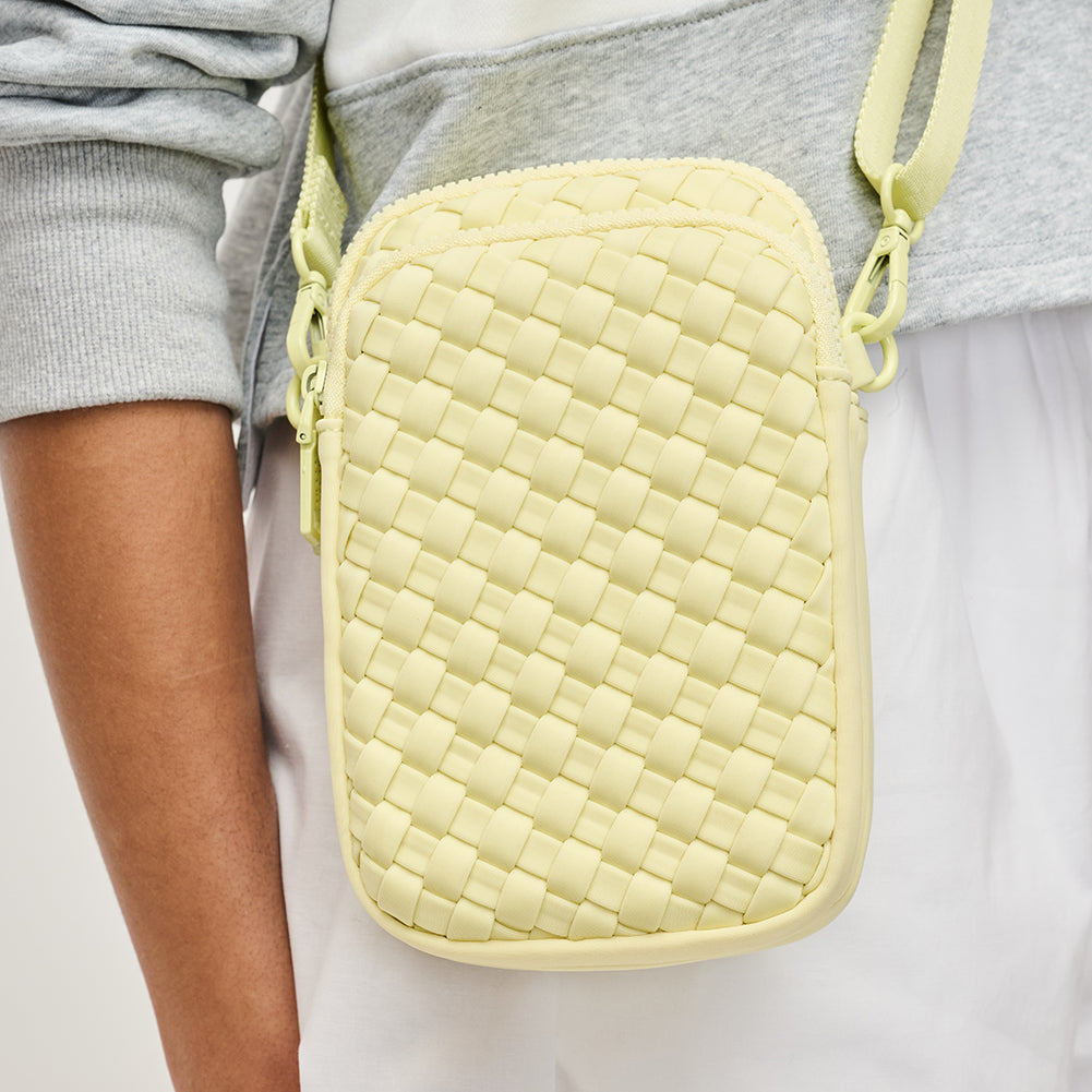 Woman wearing Butter Sol and Selene Divide &amp; Conquer - Woven Neoprene Crossbody 841764108720 View 4 | Butter