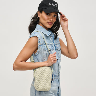 Woman wearing Sage Sol and Selene Divide & Conquer - Woven Neoprene Crossbody 841764108720 View 1 | Sage