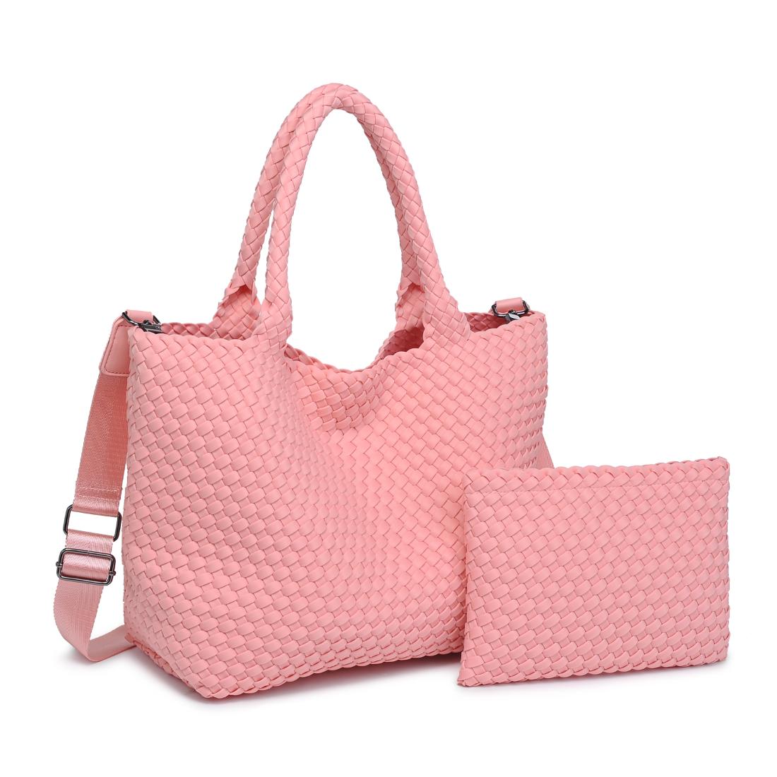 Woman wearing Blush Sol and Selene Sky&#39;s The Limit - Medium Blush Tote 841764111294 View 6 | Blush