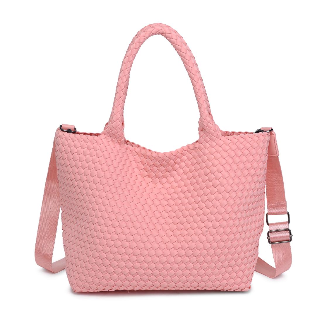 Woman wearing Blush Sol and Selene Sky&#39;s The Limit - Medium Blush Tote 841764111294 View 7 | Blush