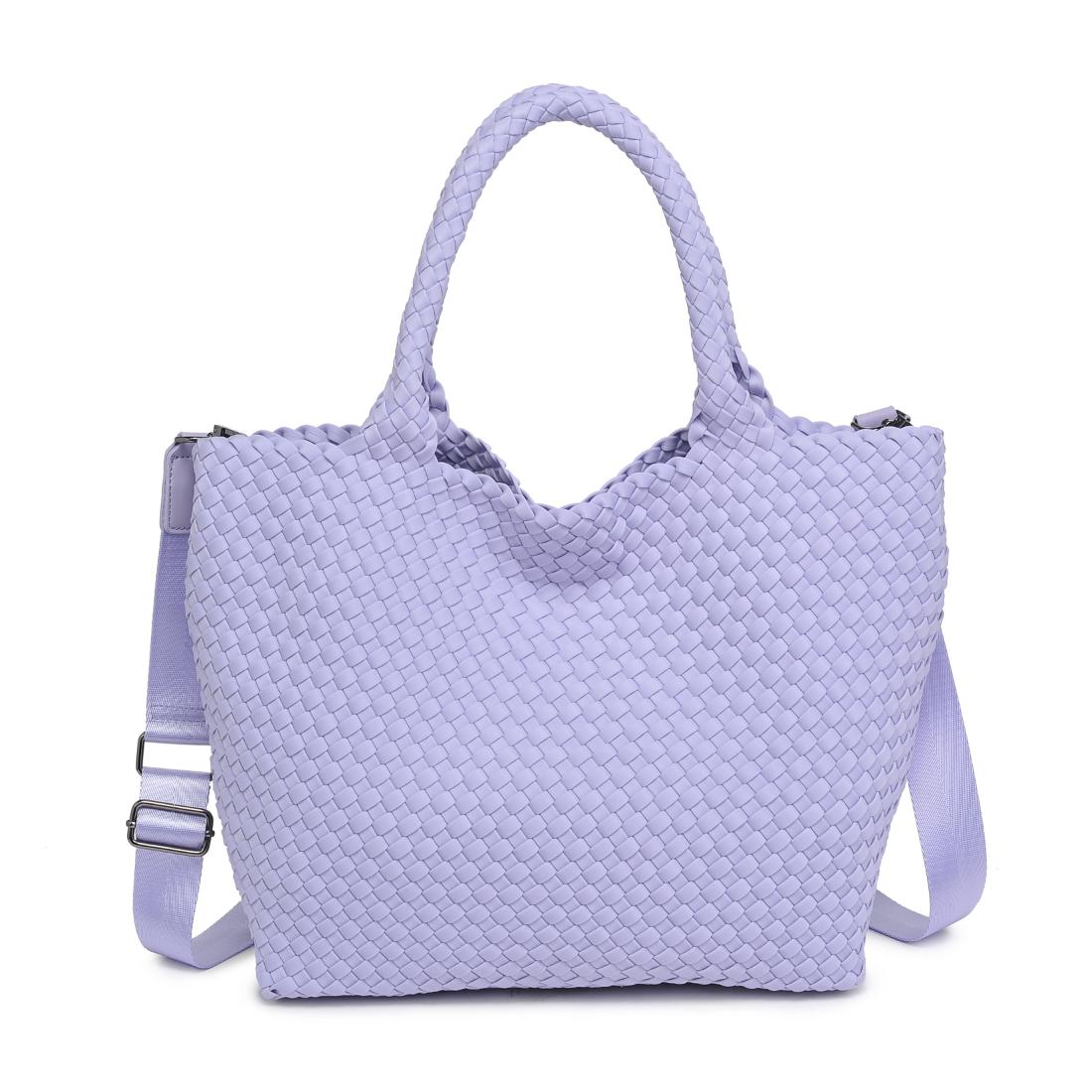 Woman wearing Lilac Sol and Selene Sky&#39;s The Limit - Medium Lilac Tote 841764111294 View 5 | Lilac