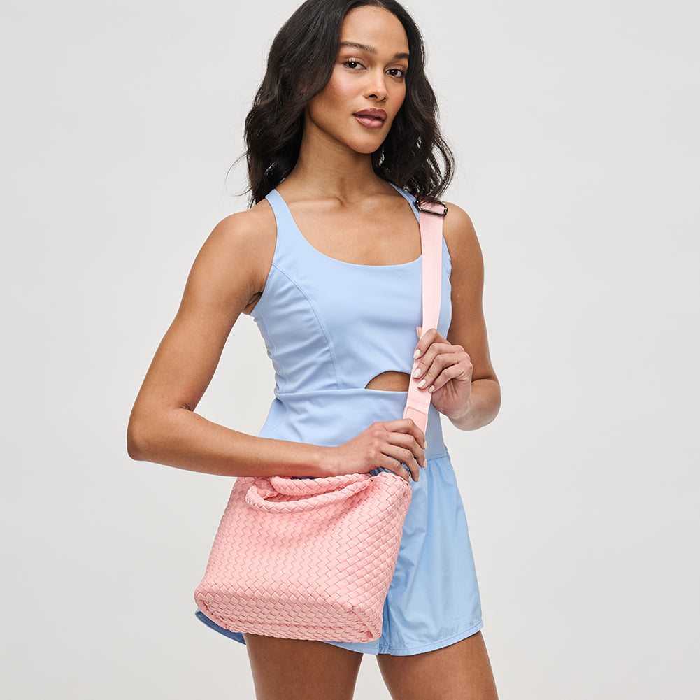 Woman wearing Blush Sol and Selene Sky&#39;s The Limit - Small Crossbody 841764110310 View 3 | Blush