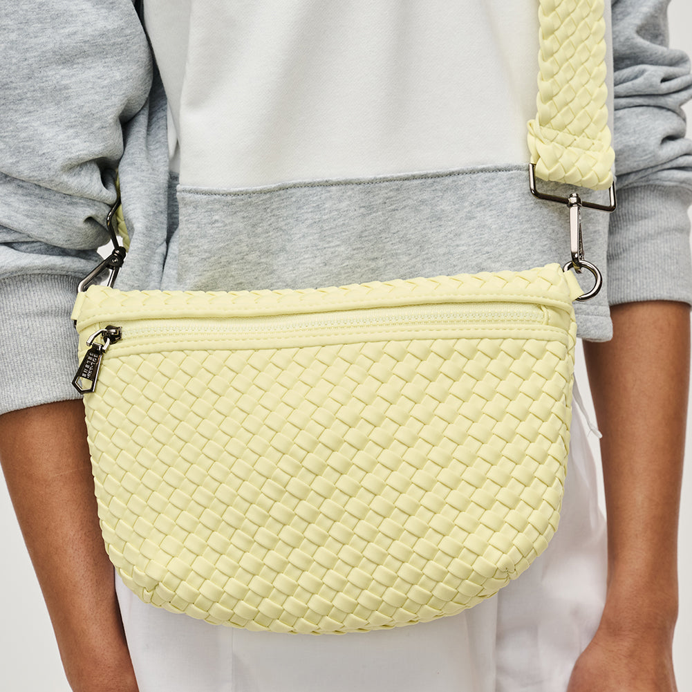 Woman wearing Butter Sol and Selene Ethereal - Woven Neoprene Crossbody 841764110907 View 4 | Butter