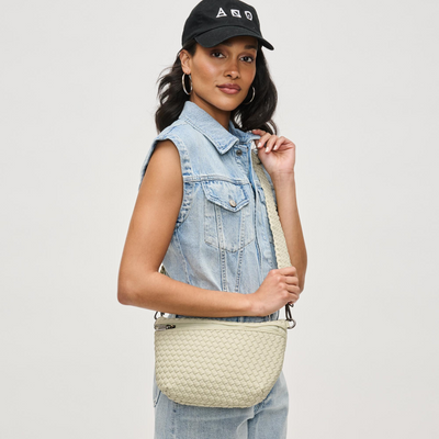 Woman wearing Sage Sol and Selene Ethereal - Woven Neoprene Crossbody 841764110907 View 1 | Sage