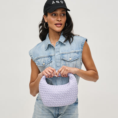 Product Image of Sol and Selene Dare to Dream - Small Woven Neoprene Clutch 841764111515 View 1 | Lilac