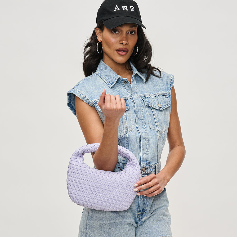 Product Image of Sol and Selene Dare to Dream - Small Woven Neoprene Clutch 841764111515 View 2 | Lilac