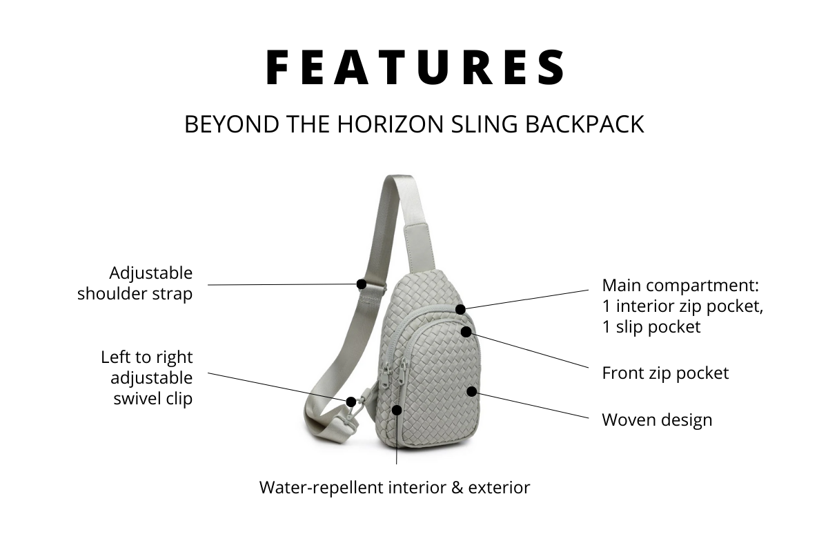 Image of the product features of the beyond the horizon sling