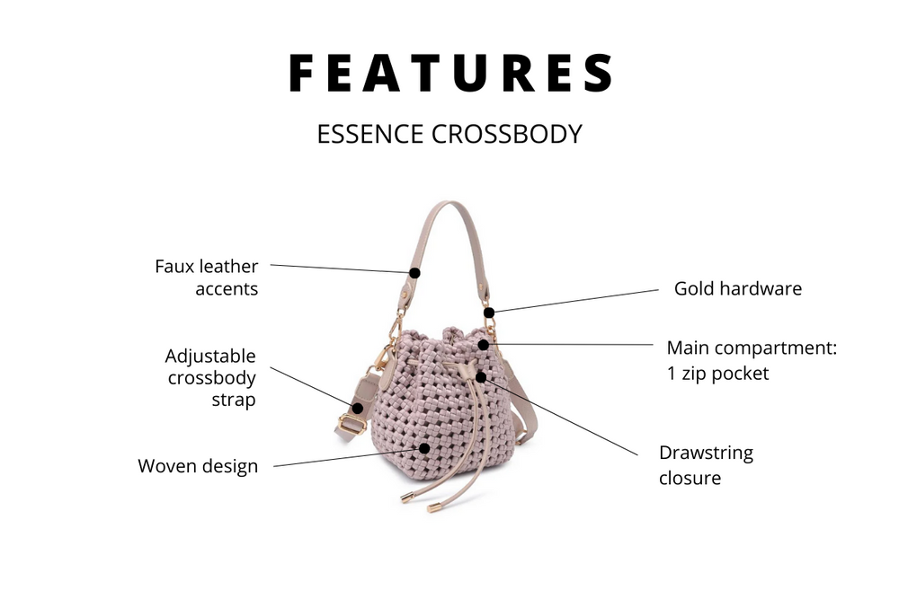 Image of the product features of the essence crossbody