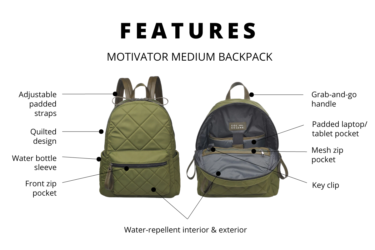 IMAGE OF THE PRODUCT FEATURES OF THE MOTIVATOR BACKPACK MEDIUM