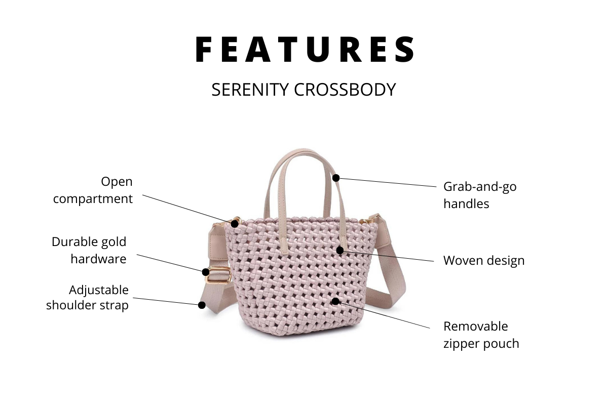 IMAGE OF THE PRODUCT FEATURES OF THE SERENITY CROSSBODY