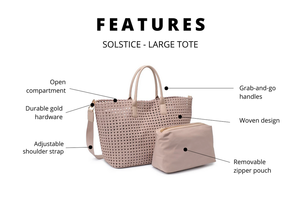 IMAGE OF THE PRODUCT FEATURES OF THE SOLSTICE LARGE TOTE