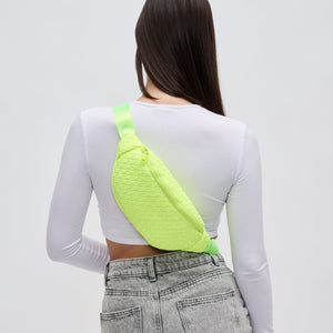 Woman wearing Neon Yellow Sol and Selene Aim High Belt Bag 841764109192 View 2 | Neon Yellow