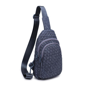 Sol and Selene Beyond The Horizon - Woven Neoprene Sling Backpack 841764110433 View 6 | Dark Denim