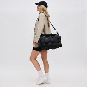 Woman wearing Black Sol and Selene Sixth Sense - Large Hobo 841764107631 View 2 | Black