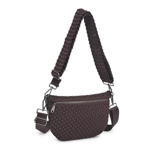 Product Image of Sol and Selene Ethereal - Woven Neoprene Belt Bag 841764110853 View 2 | Chocolate