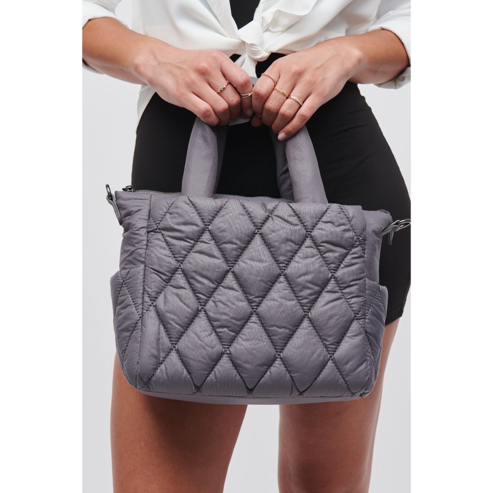 Woman wearing Carbon Sol and Selene Aspire - Small Mini Tote 841764107389 View 1 | Carbon