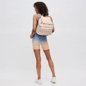 Woman wearing Cream Sol and Selene Vitality Backpack 841764109888 View 3 | Cream