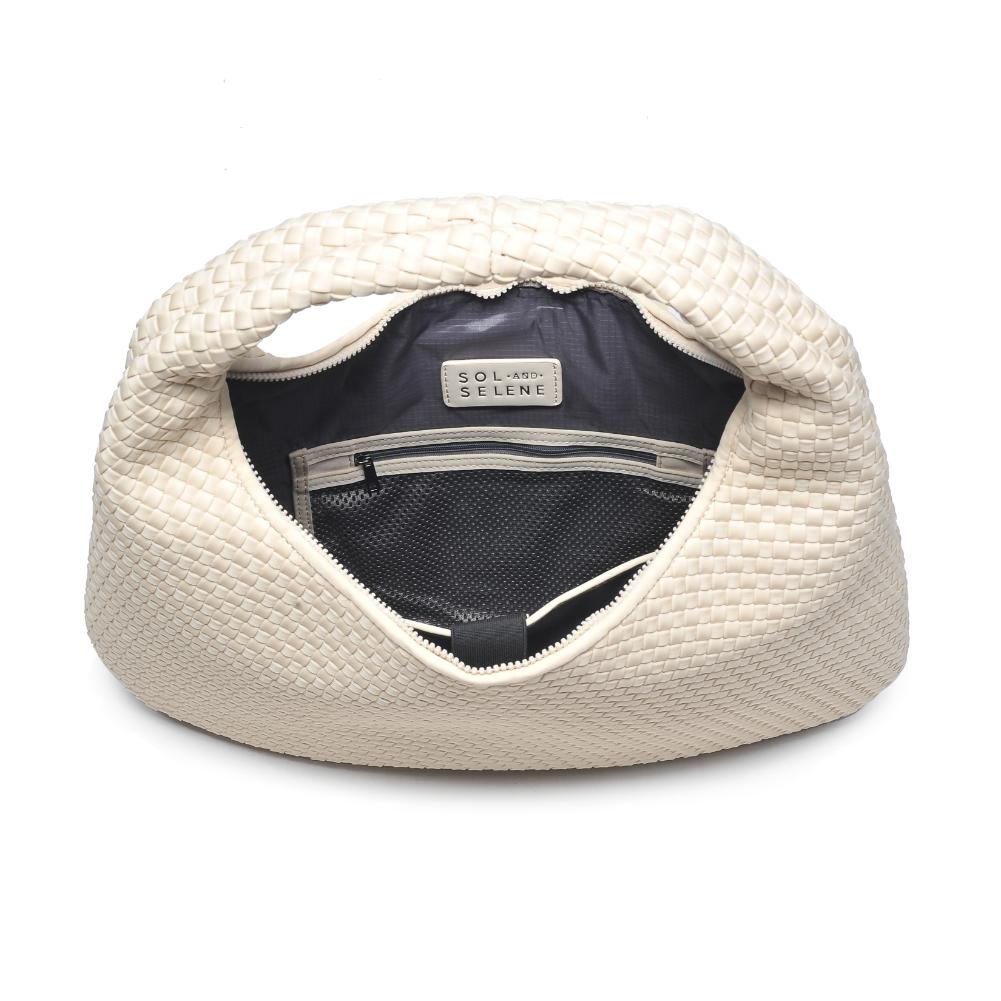 Product Image of Sol and Selene Dare to Dream - Large Woven Neoprene Hobo 841764110921 View 8 | Cream