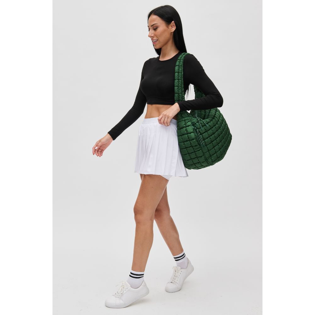 Woman wearing Emerald Sol and Selene Revive Hobo 841764109505 View 3 | Emerald