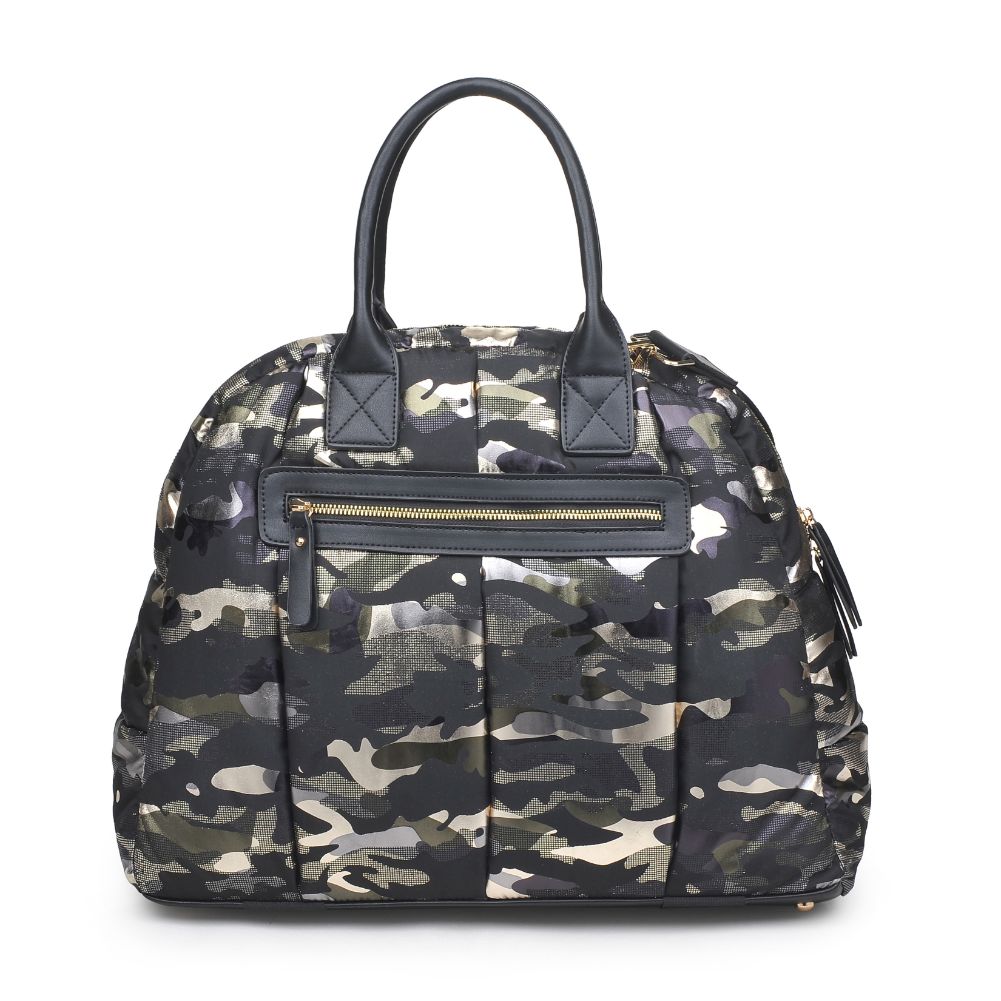 Product Image of Sol and Selene Flying High Satchel 841764105064 View 7 | Green Metallic Camo