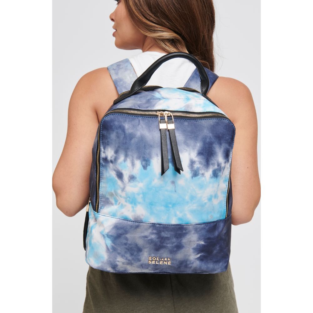 Woman wearing Denim Multi Sol and Selene Cloud Nine Backpack 841764105279 View 1 | Denim Multi