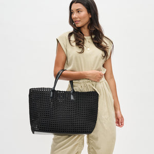 Woman wearing Black Sol and Selene Solstice - Large Tote 841764109901 View 1 | Black