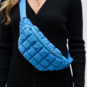 Woman wearing Denim Blue Sol and Selene Resurgence Belt Bag 841764109666 View 4 | Denim Blue
