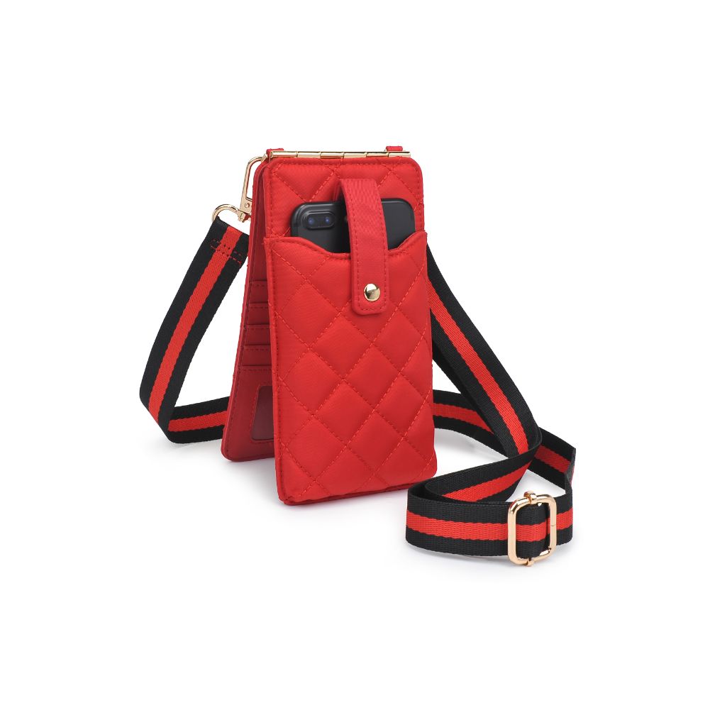 Product Image of Sol and Selene Duality - Quilted Cell Phone Crossbody 840611182272 View 6 | Red