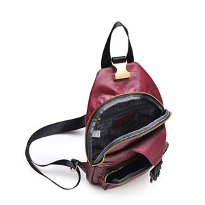 Product Image of Sol and Selene On The Go Sling Backpack 841764103848 View 4 | Burgundy