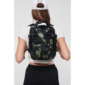 Woman wearing Camo Sol and Selene Iconic - Small Nylon Backpack 841764106719 View 1 | Camo