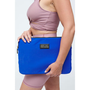 Woman wearing Blue Sol and Selene Off Duty Computer Laptop Sleeve 841764103862 View 1 | Blue