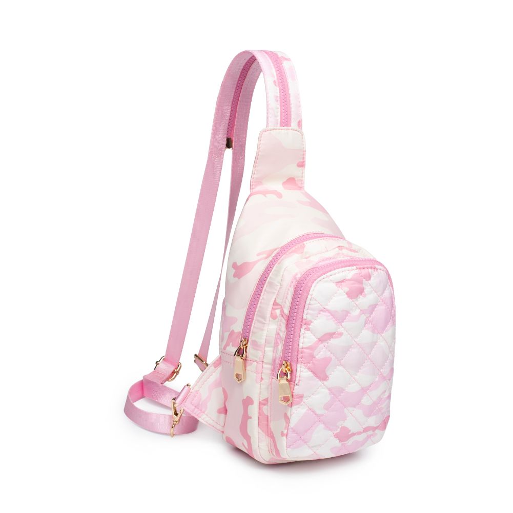 Product Image of Sol and Selene On The Run Sling Backpack 841764105972 View 6 | Pink Camo