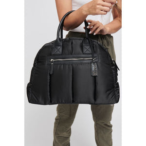 Woman wearing Black Sol and Selene Flying High Satchel 841764102148 View 4 | Black