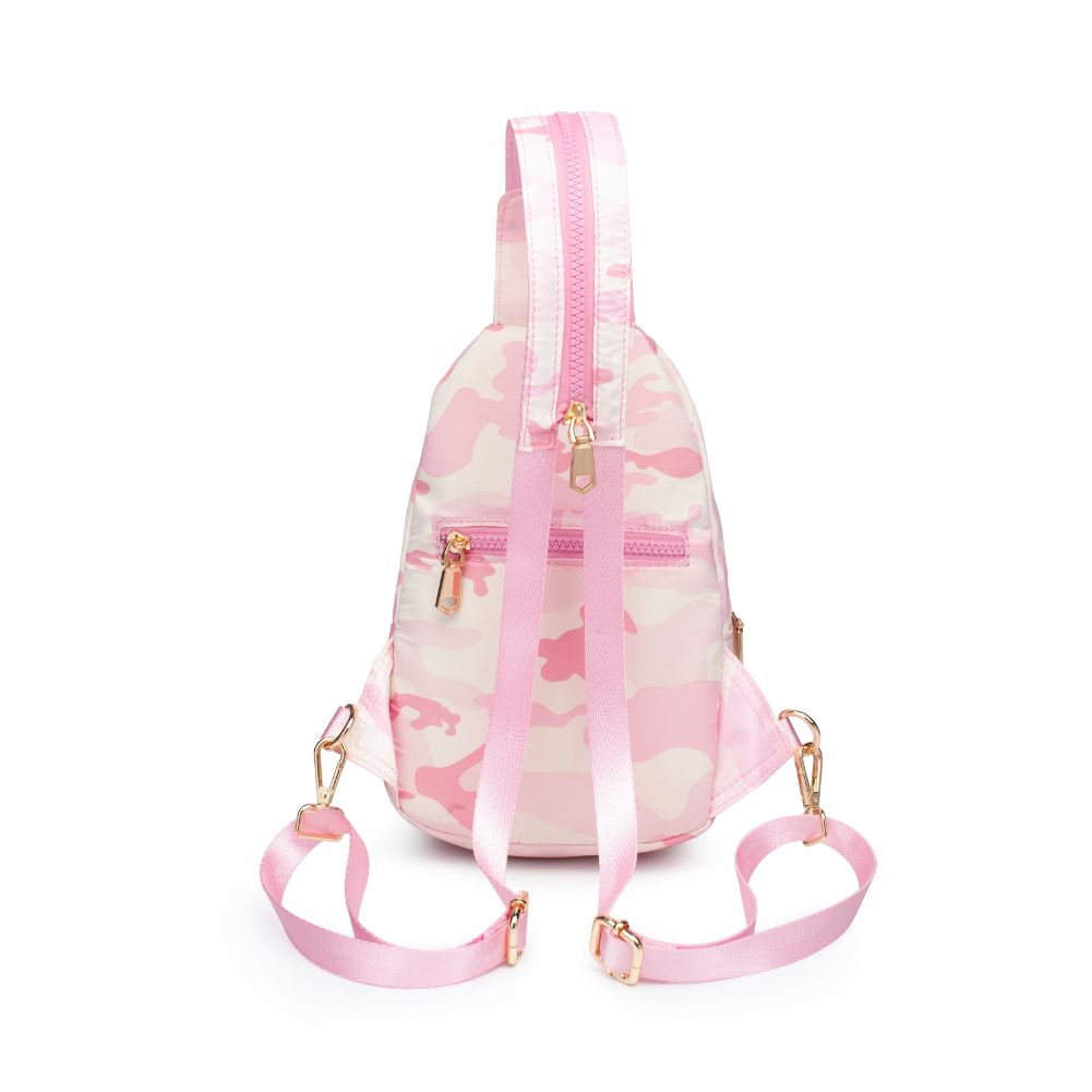 Product Image of Sol and Selene On The Run Sling Backpack 841764105972 View 7 | Pink Camo