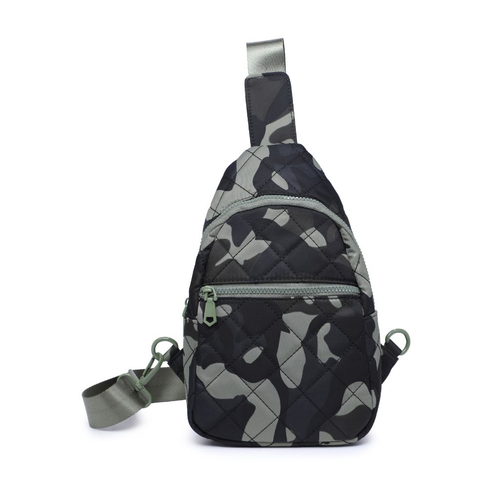 Sol and Selene Motivator Sling Backpack 841764106870 View 5 | Green Camo