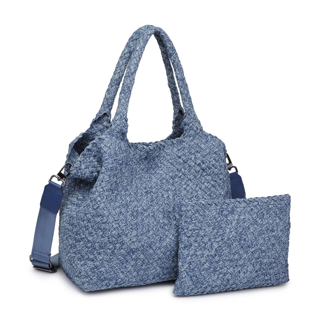 Product Image of Sol and Selene Sky&#39;s The Limit - Medium Denim Tote 841764111294 View 6 | Denim