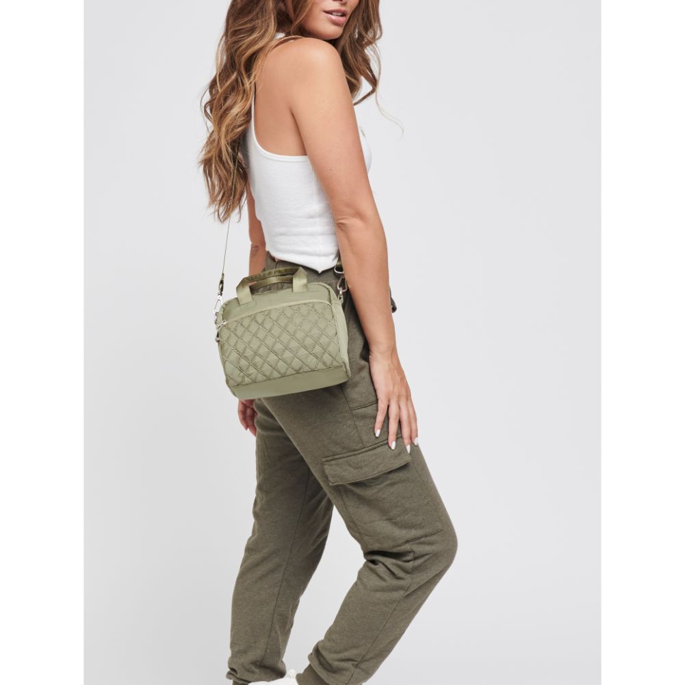Woman wearing Sage Sol and Selene Rejoice - Quilted Crossbody 841764106474 View 1 | Sage