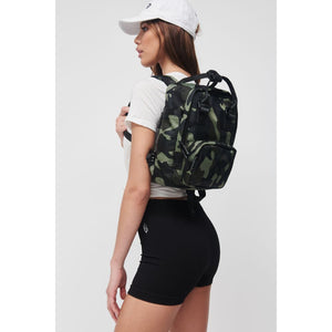 Woman wearing Camo Sol and Selene Iconic - Small Nylon Backpack 841764106719 View 2 | Camo