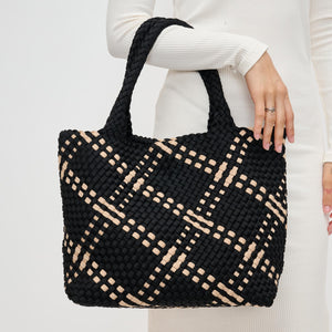 Woman wearing Black Nude Sol and Selene Sky's The Limit - Medium Tote 841764110334 View 1 | Black Nude