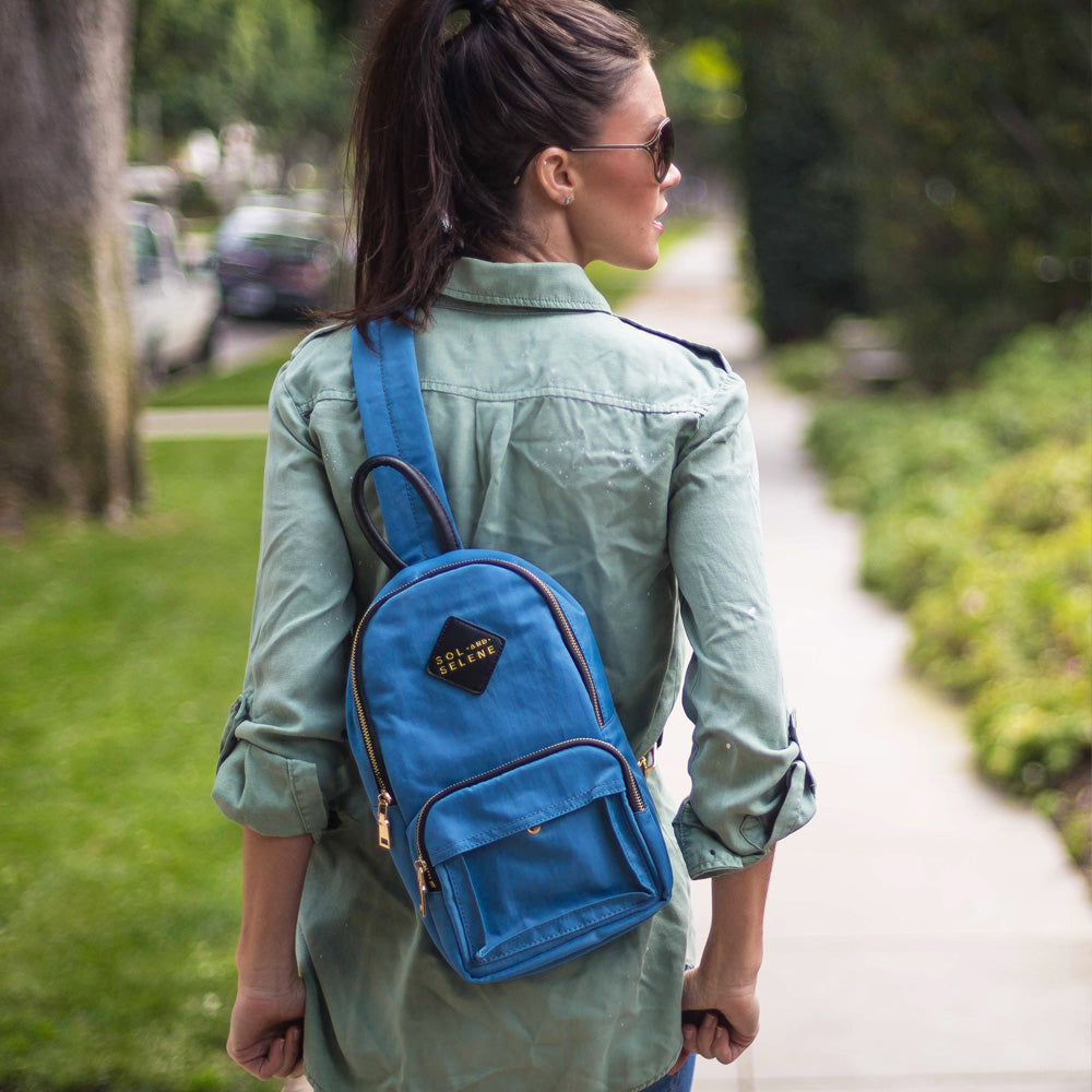 Product Image of Sol and Selene Hustle Sling Backpack 609224404801 View 5 | Blue