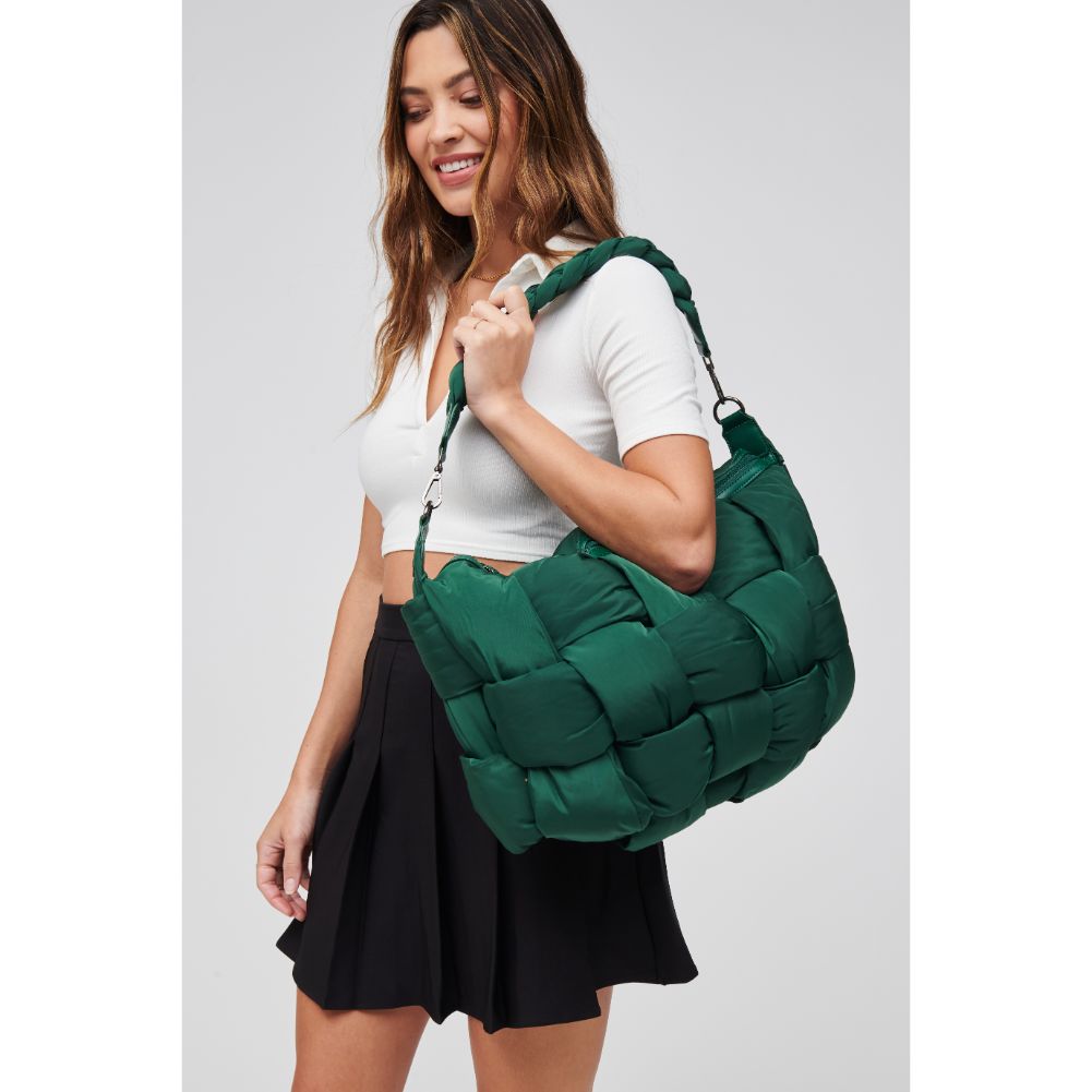 Woman wearing Emerald Sol and Selene Sixth Sense - Large Hobo 841764107679 View 1 | Emerald