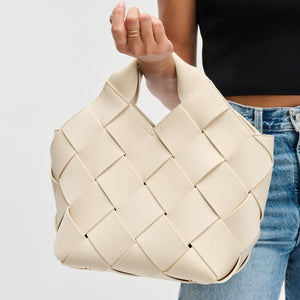 Woman wearing Cream Sol and Selene Resilience - Woven Neoprene Tote 841764109338 View 4 | Cream