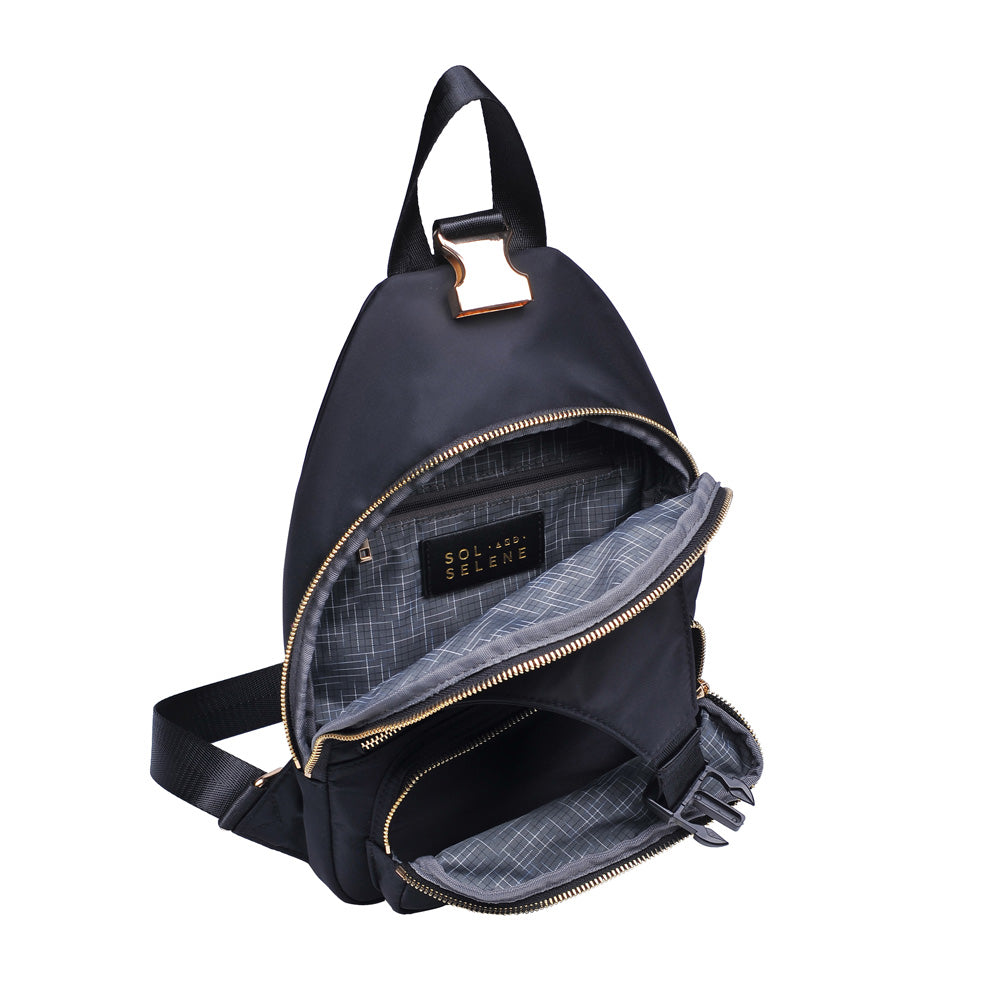 Product Image of Sol and Selene On The Go - Nylon Sling Backpack 841764104524 View 8 | Black