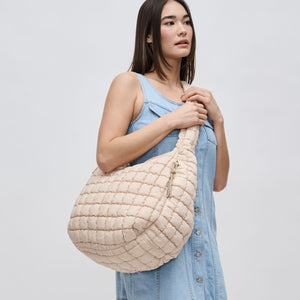 Woman wearing Cream Sol and Selene Revive Hobo 841764109512 View 1 | Cream