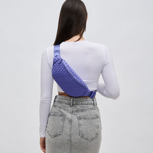 Woman wearing Periwinkle Sol and Selene Aim High Belt Bag 841764109109 View 2 | Periwinkle