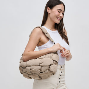 Woman wearing Nude Sol and Selene Sixth Sense - Medium Shoulder Bag 841764107990 View 3 | Nude