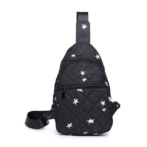 Sol and Selene Motivator Sling Backpack 841764106887 View 5 | Black Star