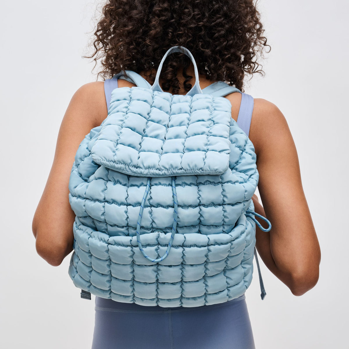 Woman wearing Sky Blue Sol and Selene Vitality Backpack 841764109499 View 2 | Sky Blue