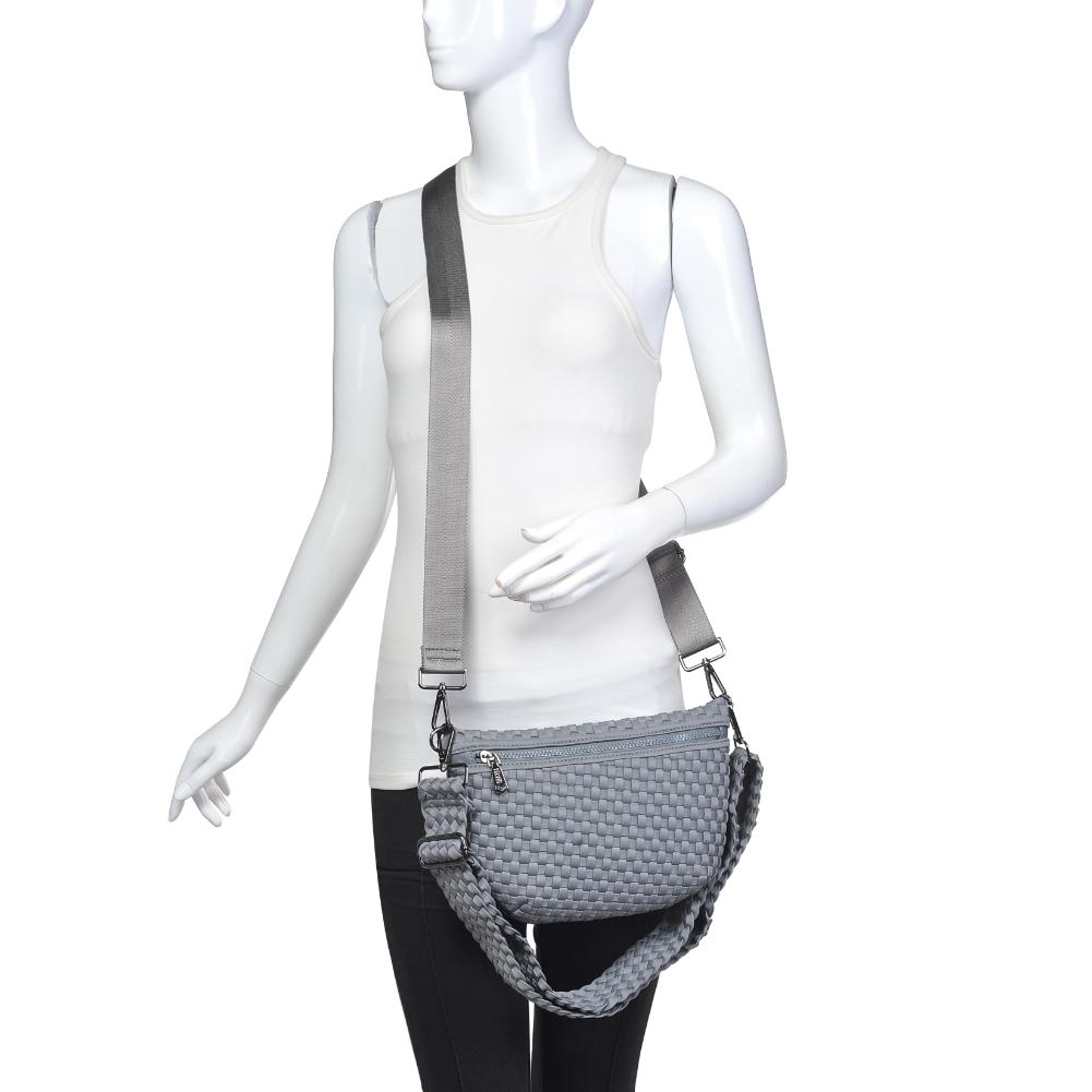 Product Image of Sol and Selene Ethereal - Woven Neoprene Belt Bag 841764110877 View 5 | Grey